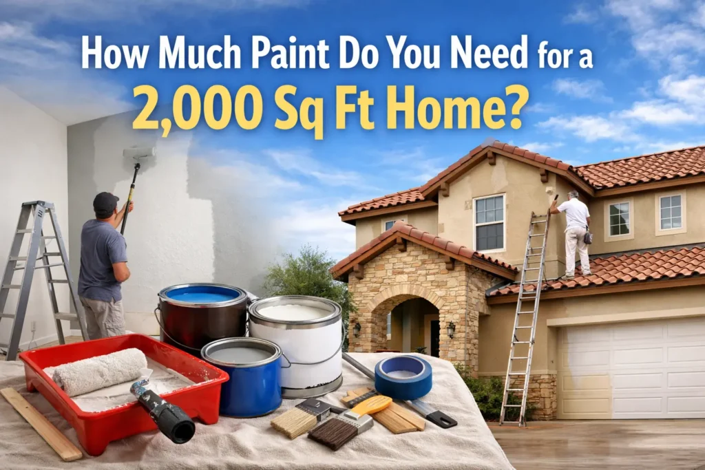 How Much Paint Do You Need for a 2,000 Sq Ft Home? 6 How Much Paint Do You Need for a 2,000 Sq Ft Home