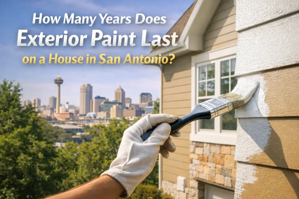 How Many Years Does Exterior Paint Last on a House in San Antonio? 1 How Many Years Does Exterior Paint Last on a House in San Antonio