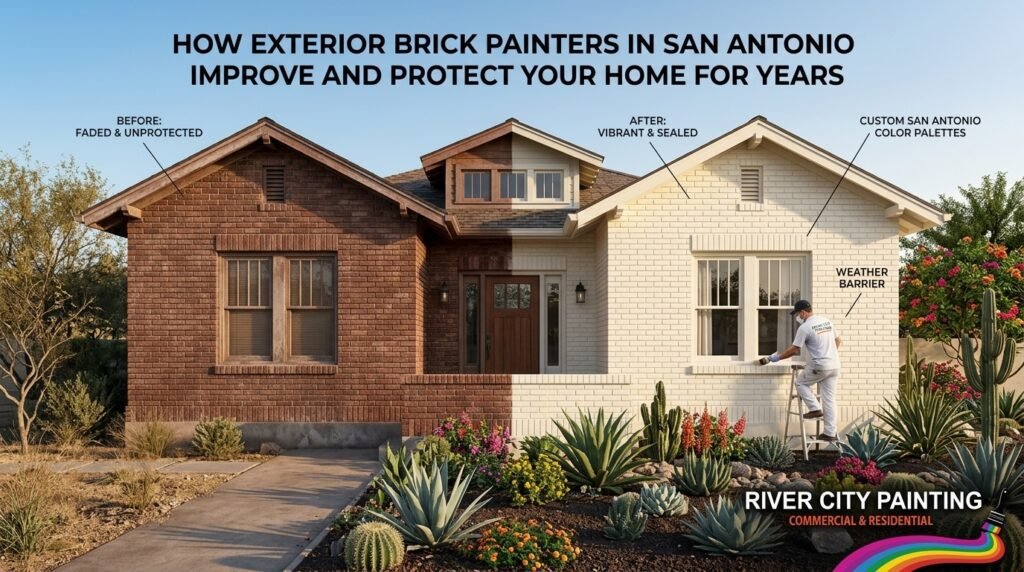How Exterior Brick Painters in San Antonio Improve and Protect home for Years