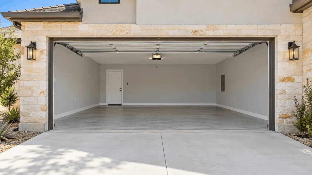 Freshly painted garage interior in San Antonio, TX